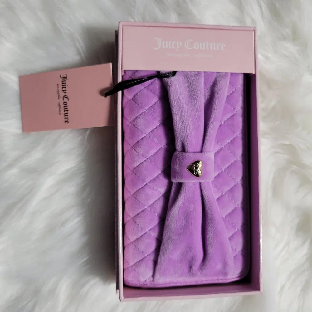 Juicy Couture Velour Quilted Wallet